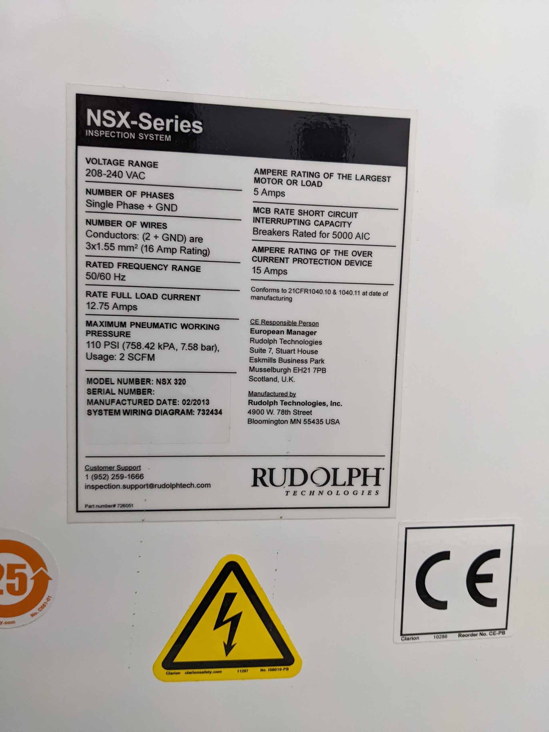 Foto Verwendet RUDOLPH / AUGUST NSX 320 Zum Verkauf