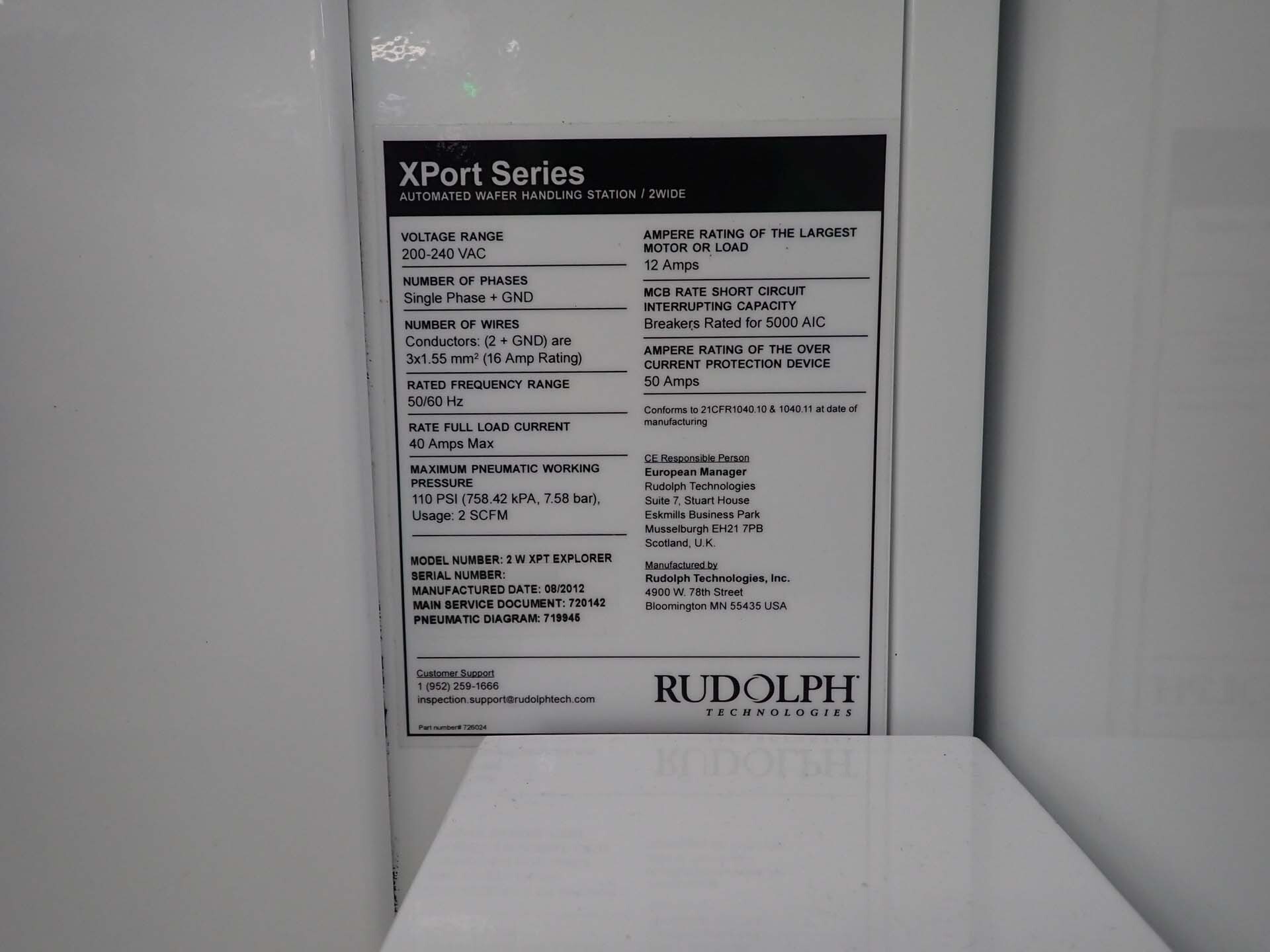 사진 사용됨 RUDOLPH TECHNOLOGIES 2 W XPT Explorer 판매용