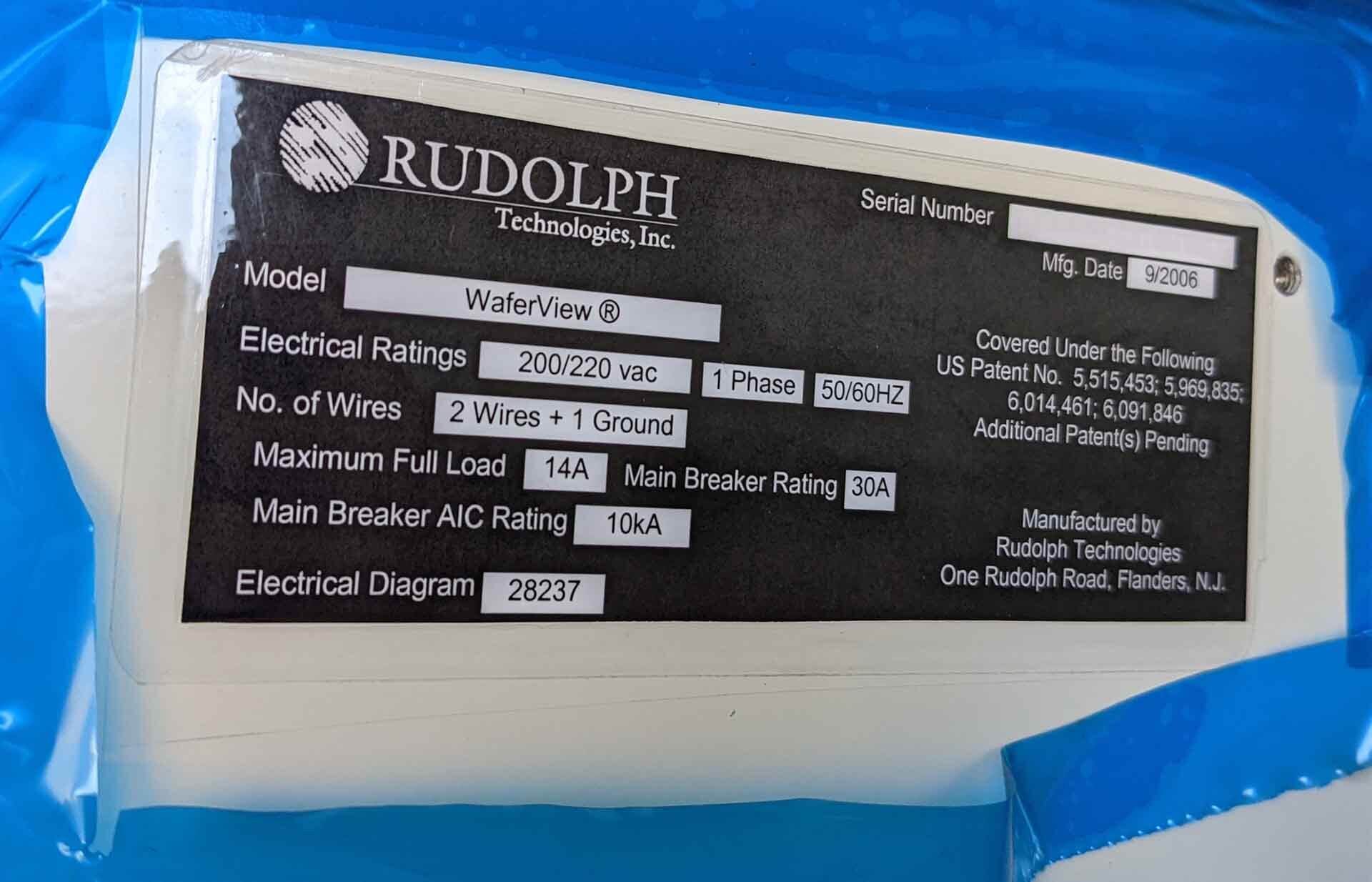 图为 已使用的 RUDOLPH / AUGUST WV320 待售