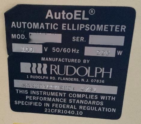 フォト（写真） 使用される RUDOLPH AUTO EL 販売のために