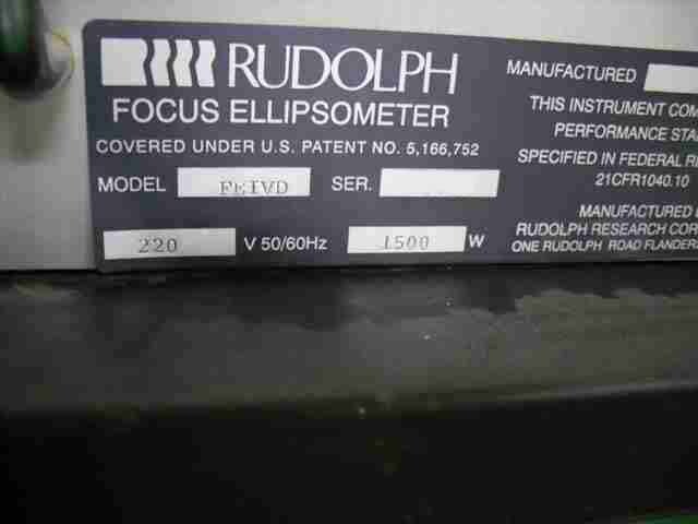 フォト（写真） 使用される RUDOLPH FE IV D 販売のために