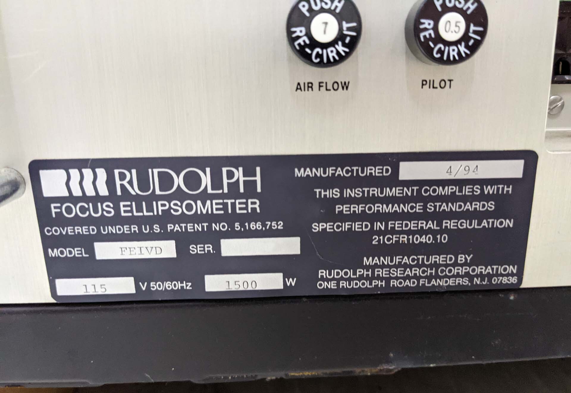 圖為 已使用的 RUDOLPH FE IV D 待售