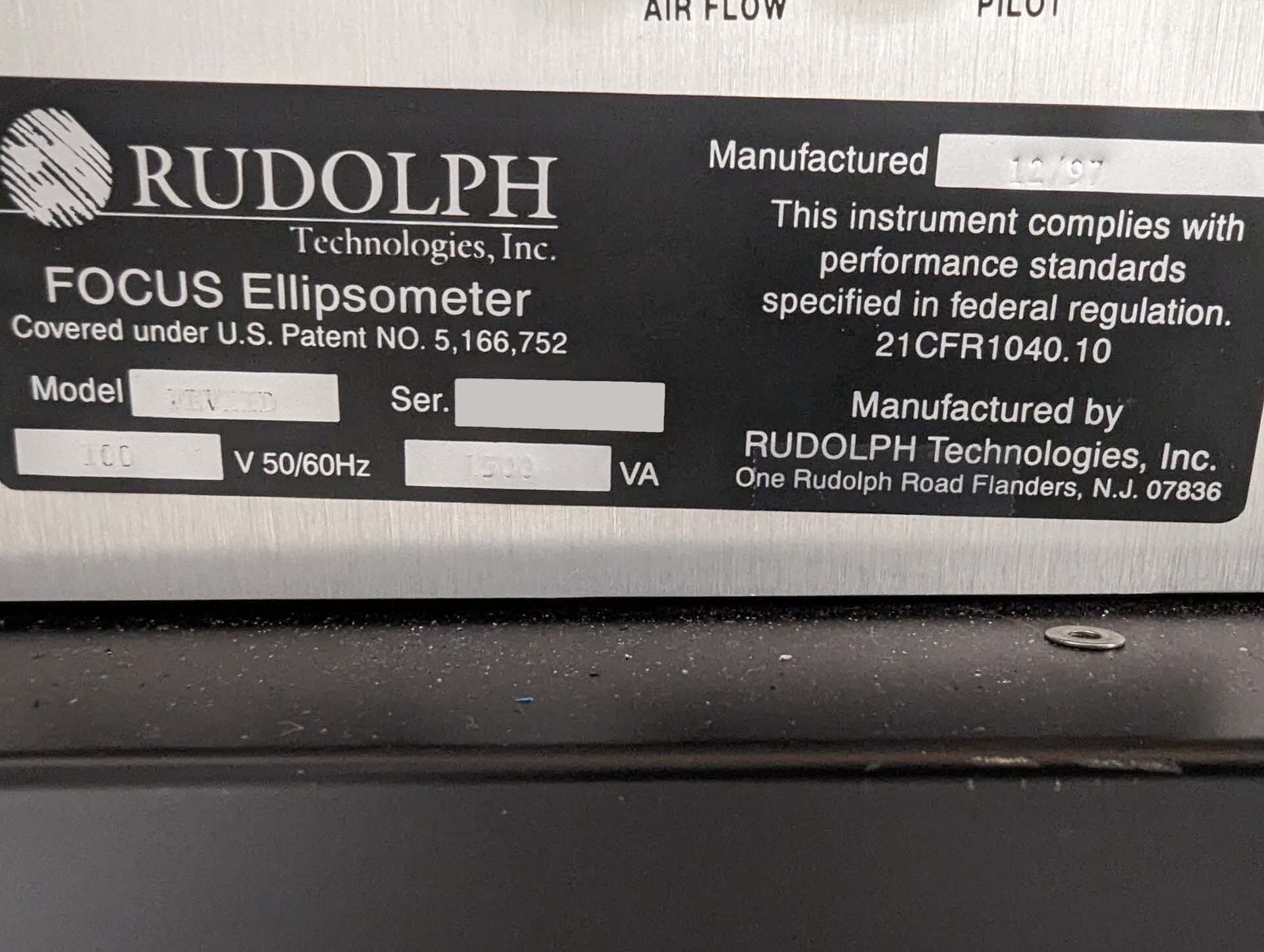 Photo Utilisé RUDOLPH FE VII SD À vendre