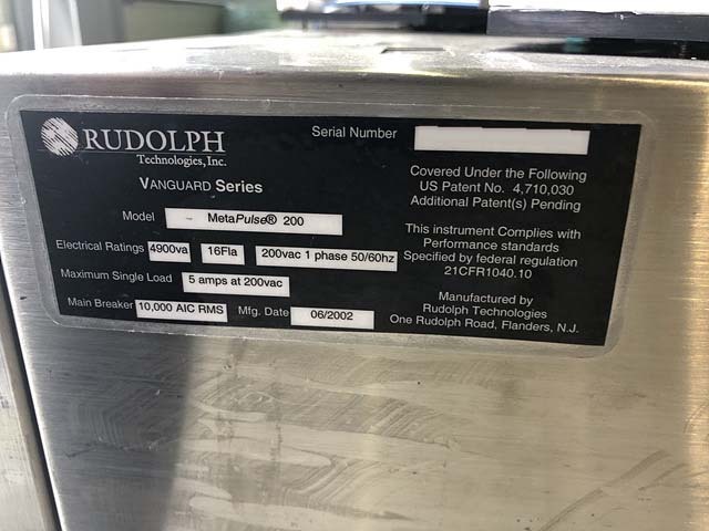 圖為 已使用的 RUDOLPH MetaPulse 200 待售