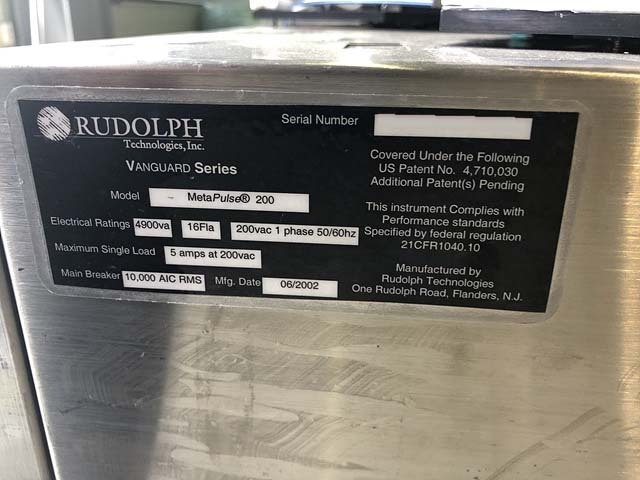 Photo Used RUDOLPH MetaPulse 200 For Sale