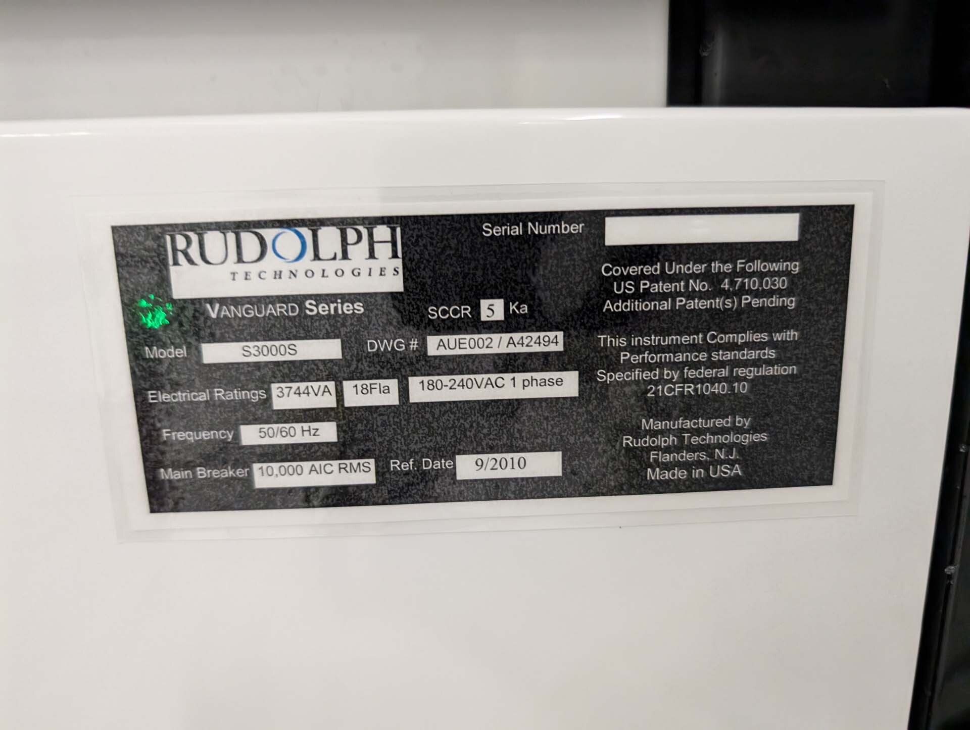 图为 已使用的 RUDOLPH S3000S 待售