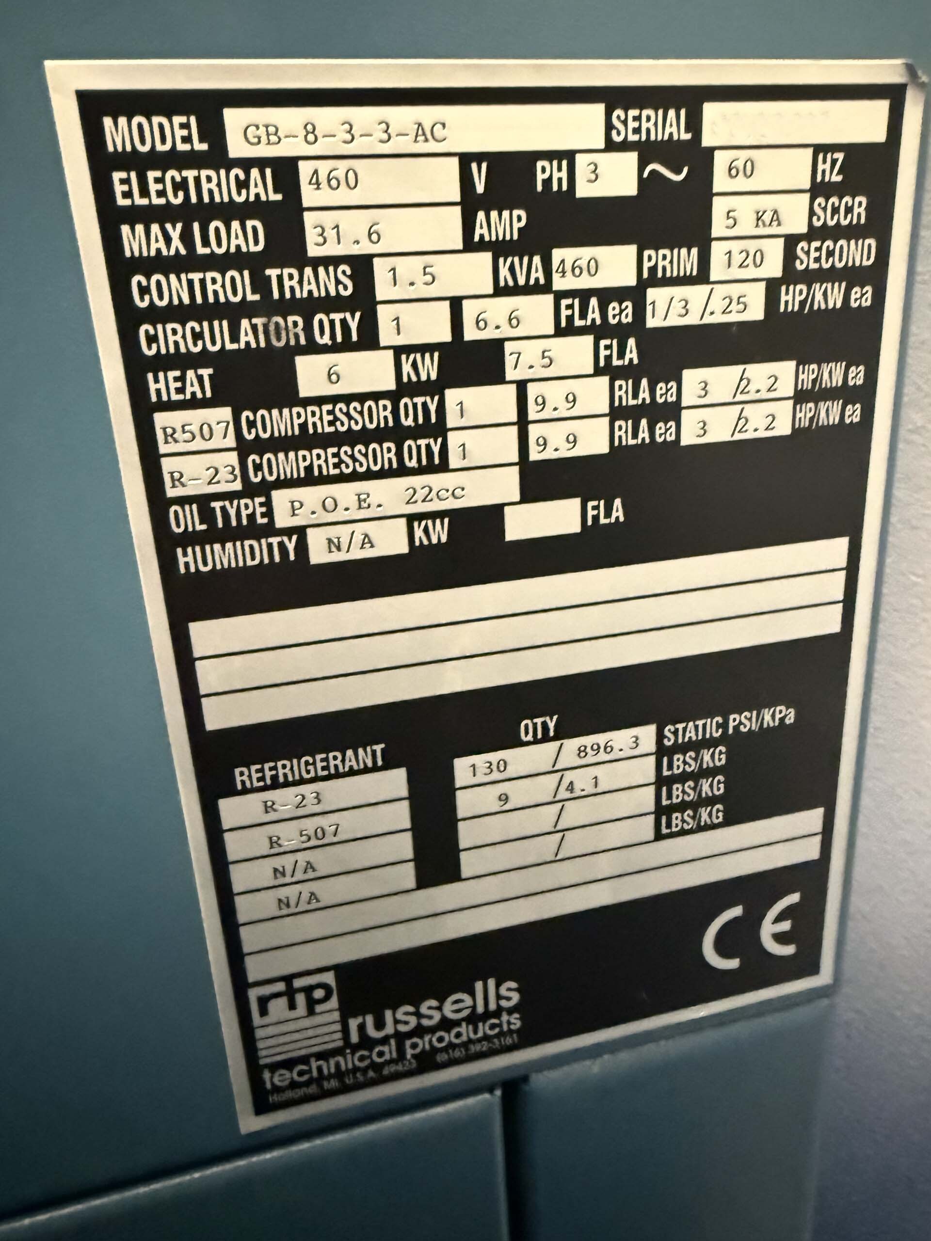 フォト（写真） 使用される RUSSELLS TECHNICAL PRODUCTS GB-8-3-3-AC 販売のために
