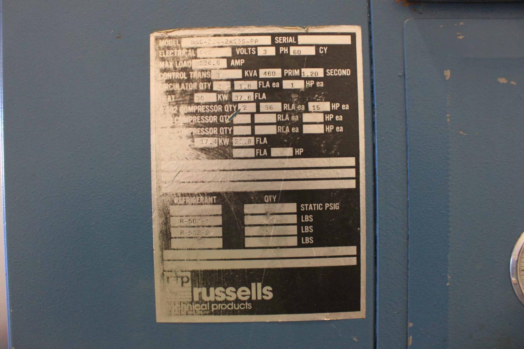 Photo Used RUSSELLS TECHNICAL PRODUCTS WMD-704-2-15S-pp For Sale