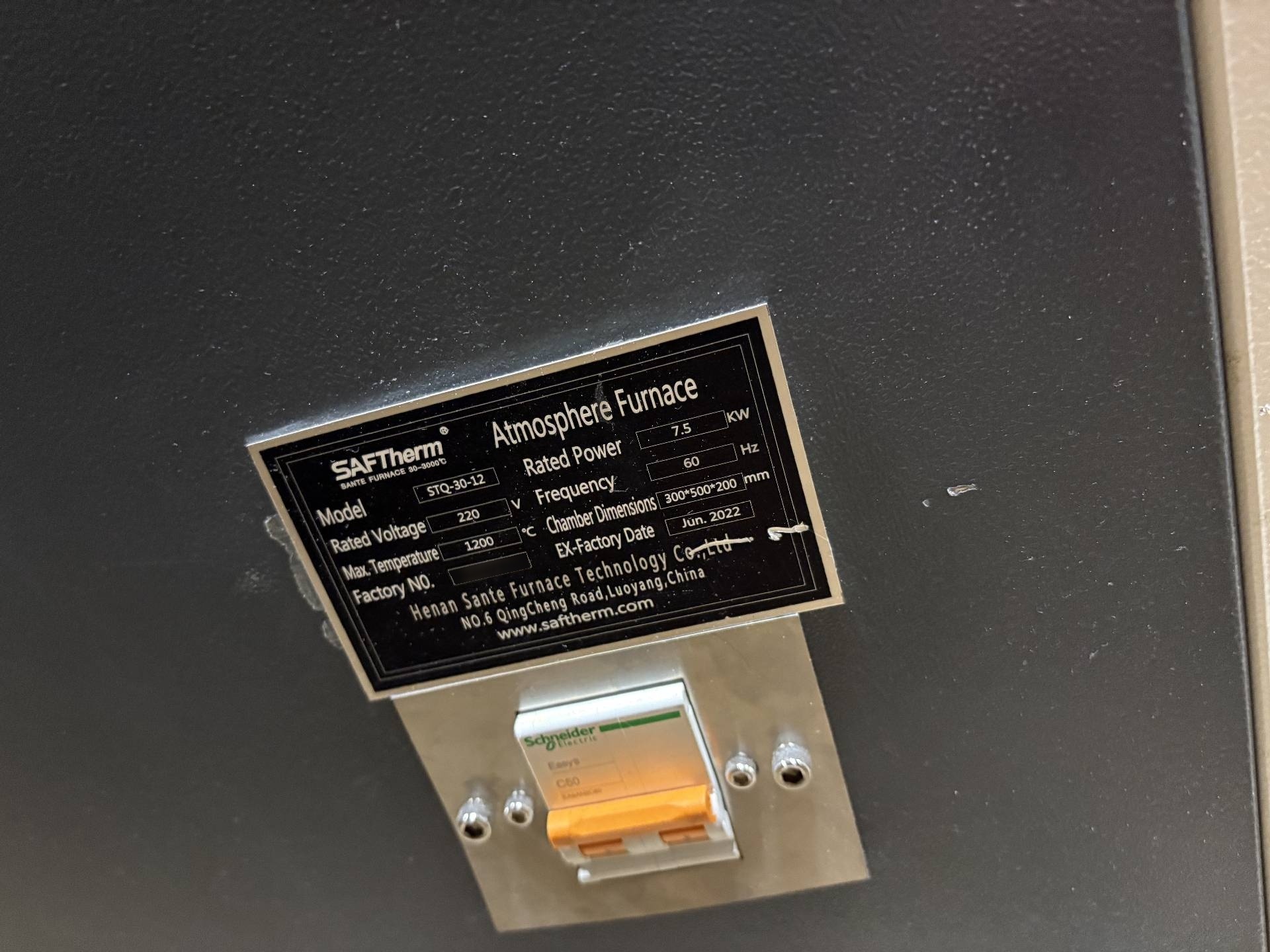 圖為 已使用的 SAFTHERM STQ- 30-12 待售