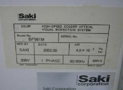 圖為 已使用的 SAKI BF981M 待售