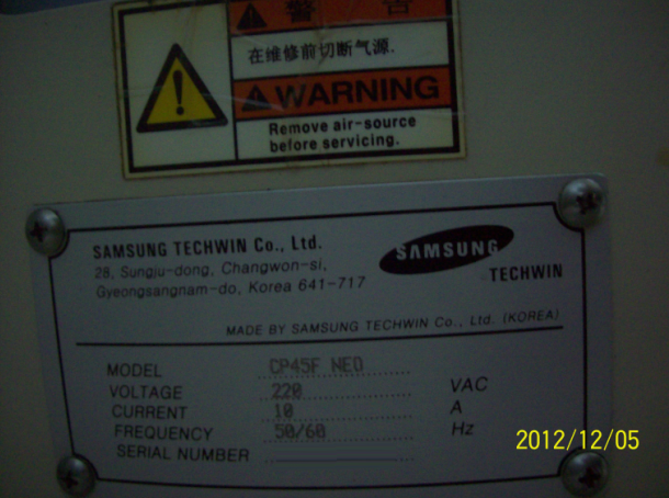 フォト（写真） 使用される SAMSUNG CP-45F 販売のために