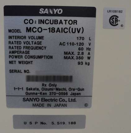 Photo Used SANYO MCO-18AIC For Sale