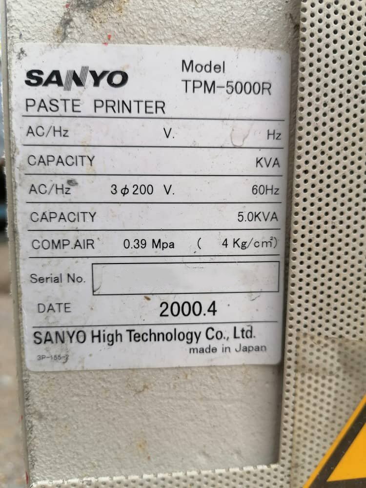 圖為 已使用的 SANYO TPM 5000R 待售