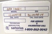 圖為 已使用的 SARTORIUS CPA 10001 待售