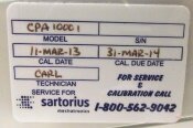 フォト（写真） 使用される SARTORIUS CPA 10001 販売のために