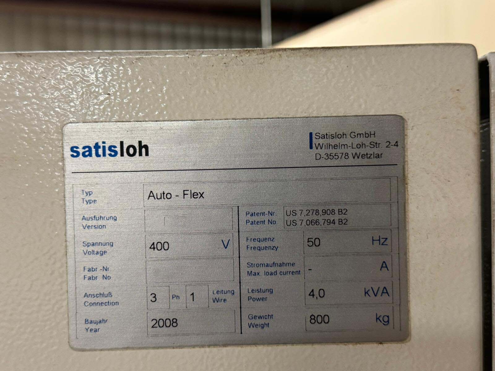 SATISLOH Auto-Flex Photo Used SATISLOH Auto-Flex For Sale