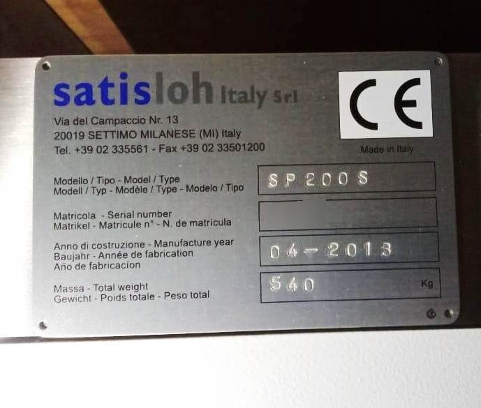 사진 사용됨 SATISLOH SP-200S 판매용