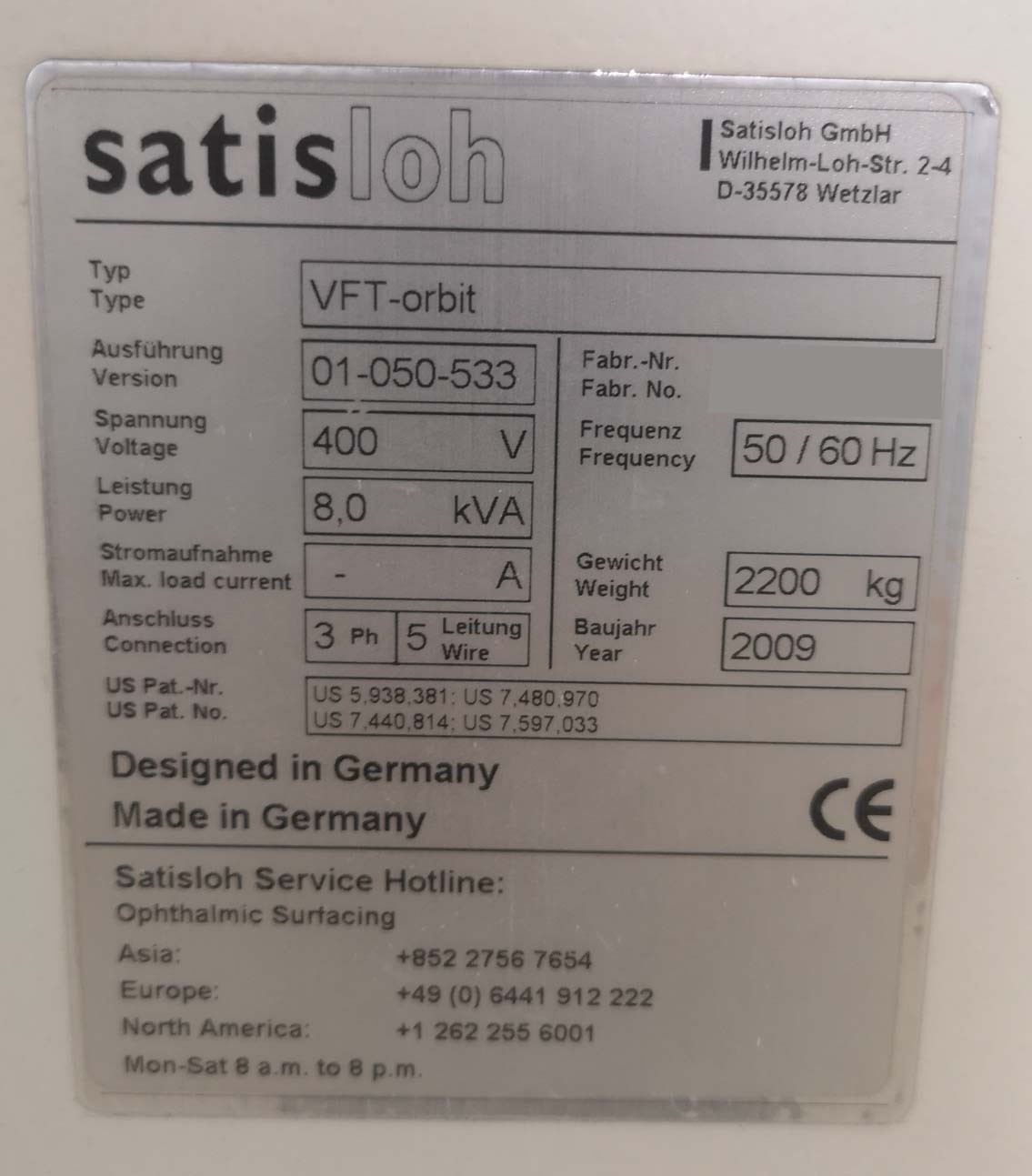 Foto Verwendet SATISLOH VFT Orbit Zum Verkauf