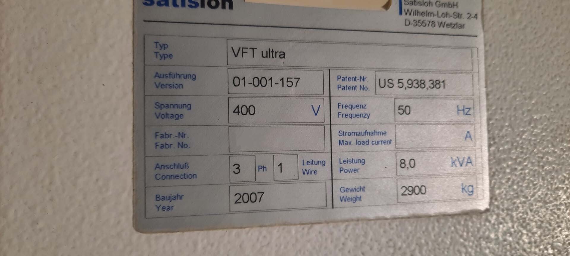 图为 已使用的 SATISLOH VFT Ultra 待售