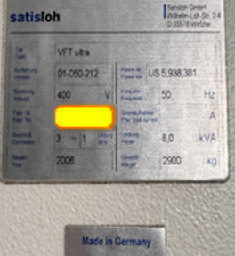 圖為 已使用的 SATISLOH VFT Ultra 待售