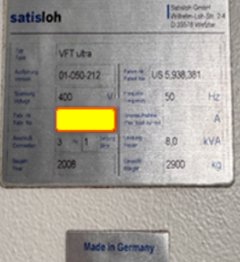 圖為 已使用的 SATISLOH VFT Ultra 待售