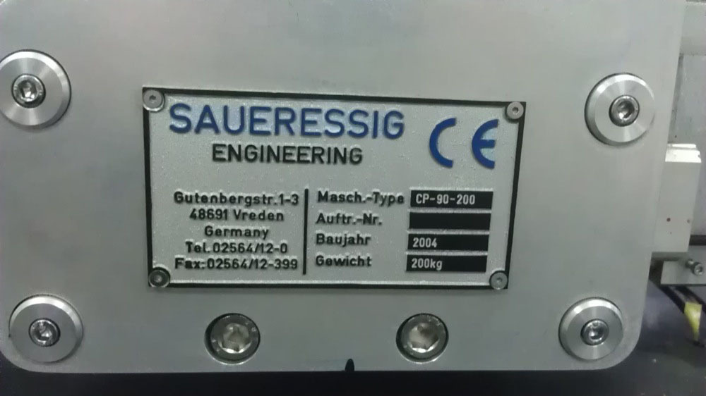 圖為 已使用的 SAUERESSIG CP-90-200 待售