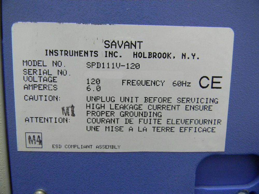 フォト（写真） 使用される SAVANT / THERMO FINNIGAN SpeedVac SPD 111V 販売のために