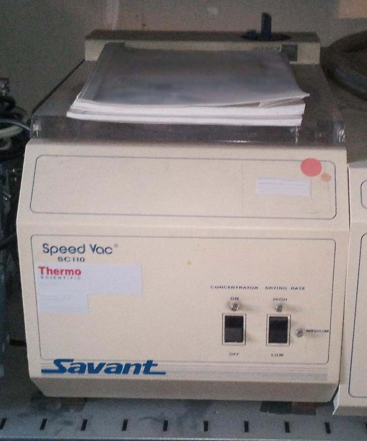 Photo Used THERMO SCIENTIFIC / SAVANT SpeedVac SC 110 For Sale