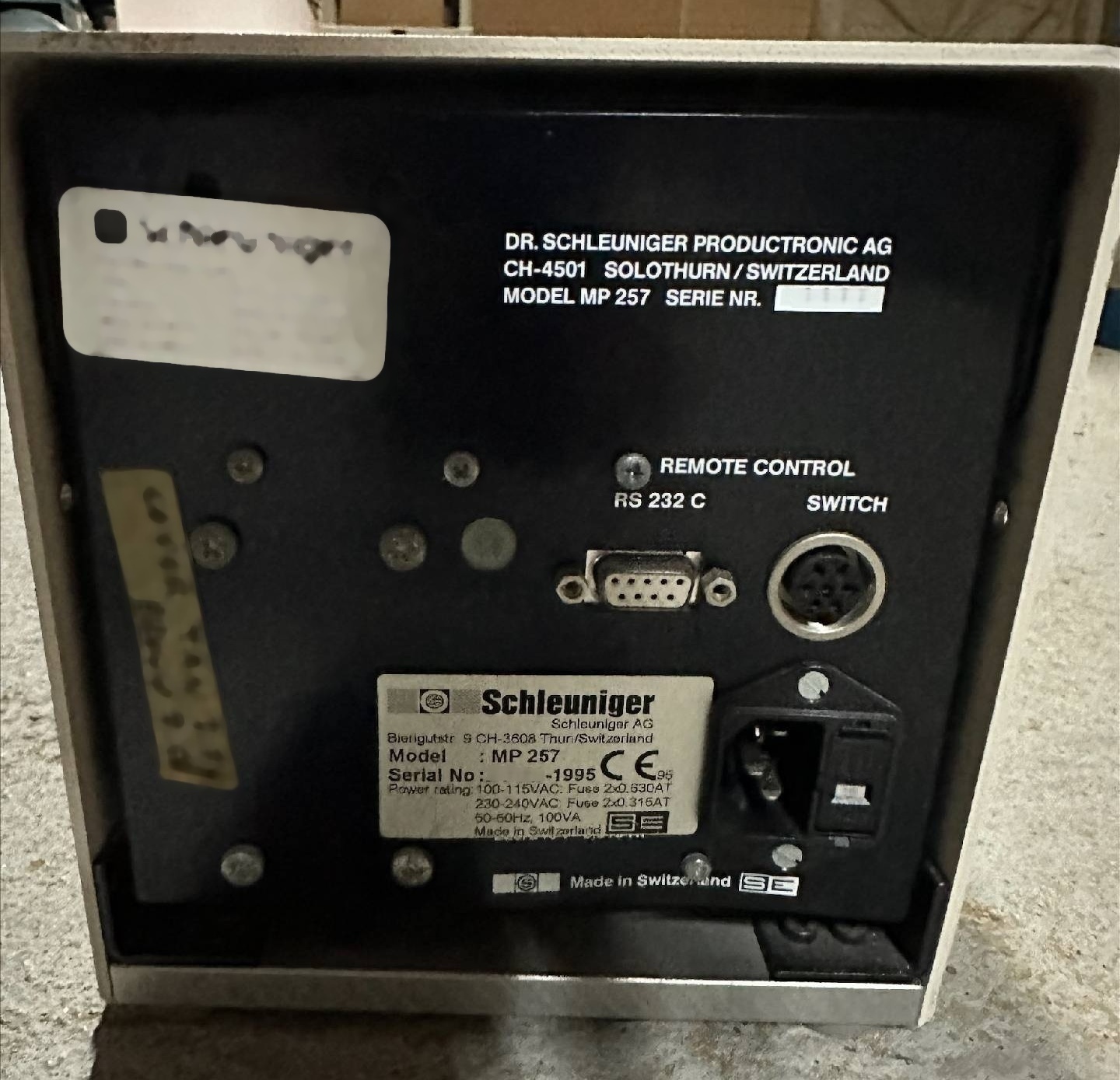 Photo Used SCHLEUNIGER MP 257 For Sale
