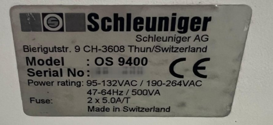 图为 已使用的 SCHLEUNIGER Omnistrip 9400 待售