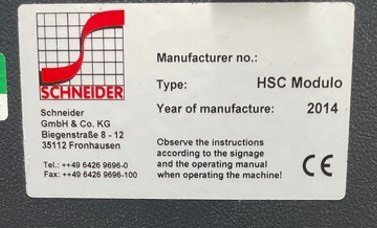 Photo Used SCHNEIDER HSC Modulo For Sale
