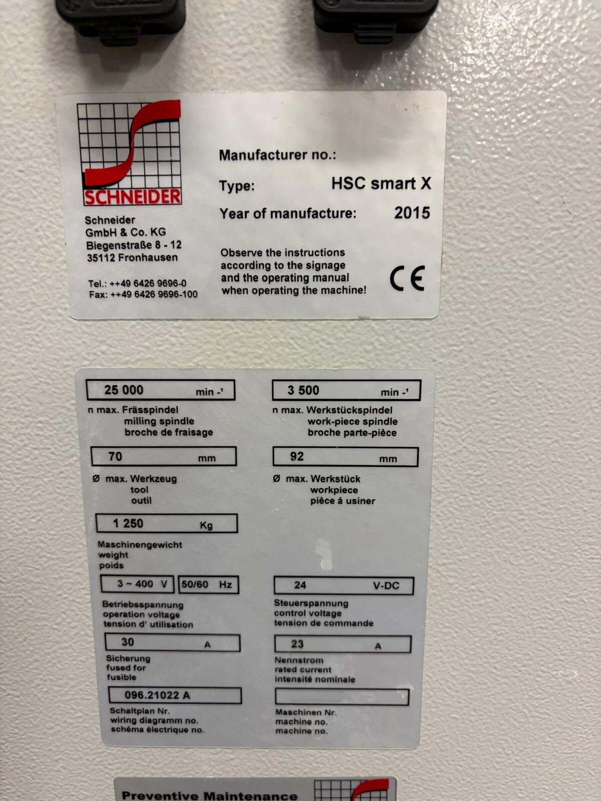 圖為 已使用的 SCHNEIDER HSC Smart XP 待售