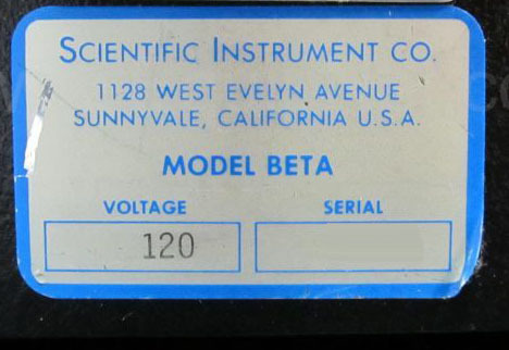 圖為 已使用的 SCIENTIFIC INSTRUMENTS Beta 待售