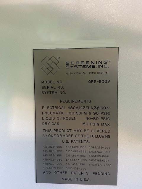 图为 已使用的 SCREENING SYSTEMS QRS-600V 待售