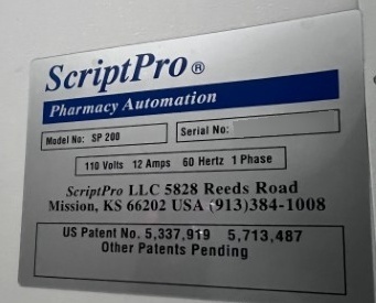 图为 已使用的 SCRIPTPRO SP 200 待售