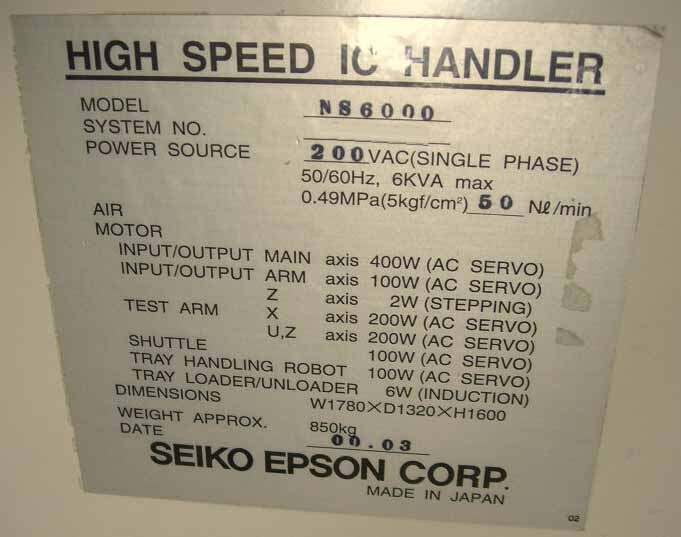 图为 已使用的 SEIKO / EPSON NS 6000 待售