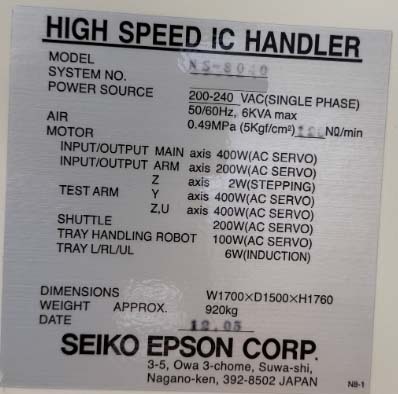 フォト（写真） 使用される SEIKO / EPSON NS 8040 販売のために