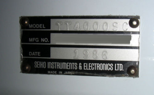 フォト（写真） 使用される SEIKO SEIKI TT4000 販売のために