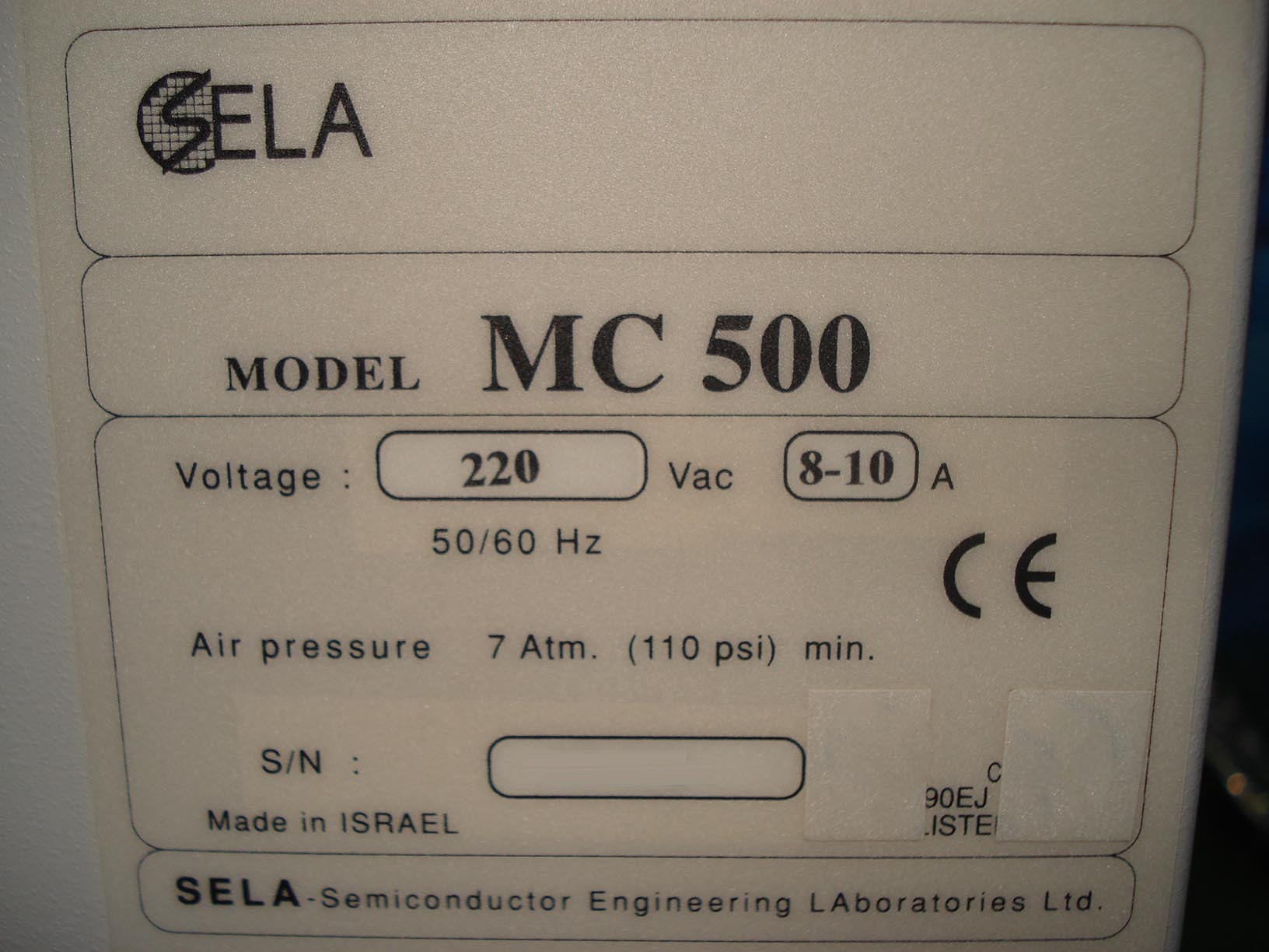 图为 已使用的 SELA / CAMTEK MC 500 待售
