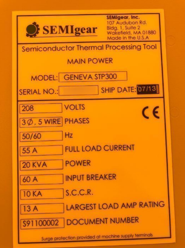 フォト（写真） 使用される SEMIGEAR GENEVA STP300 販売のために