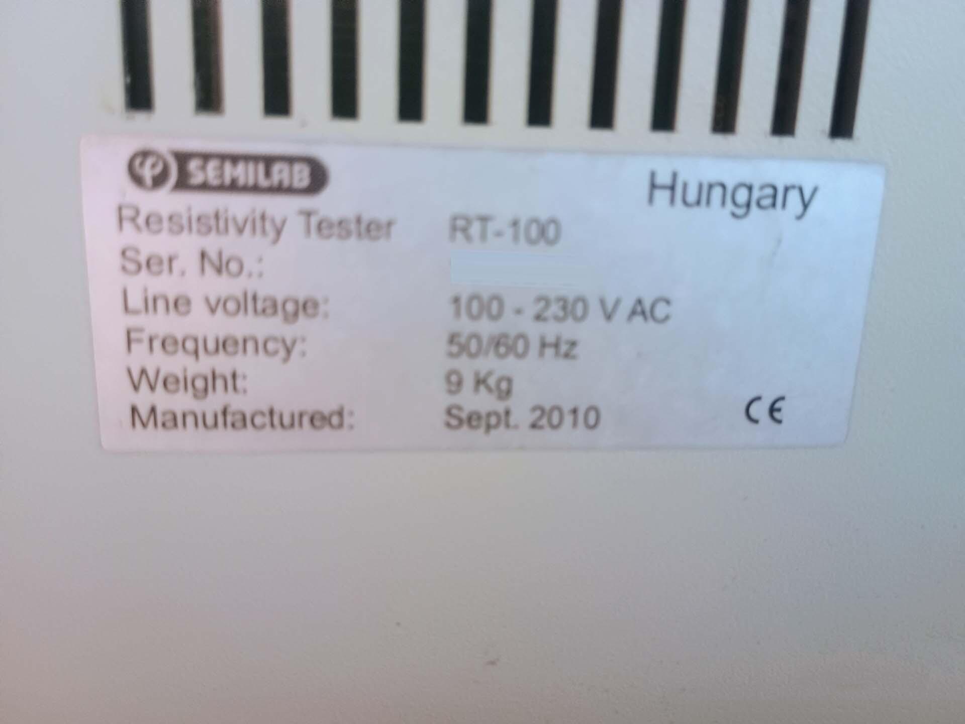 Photo Utilisé SEMILAB / SDI RT-100 À vendre