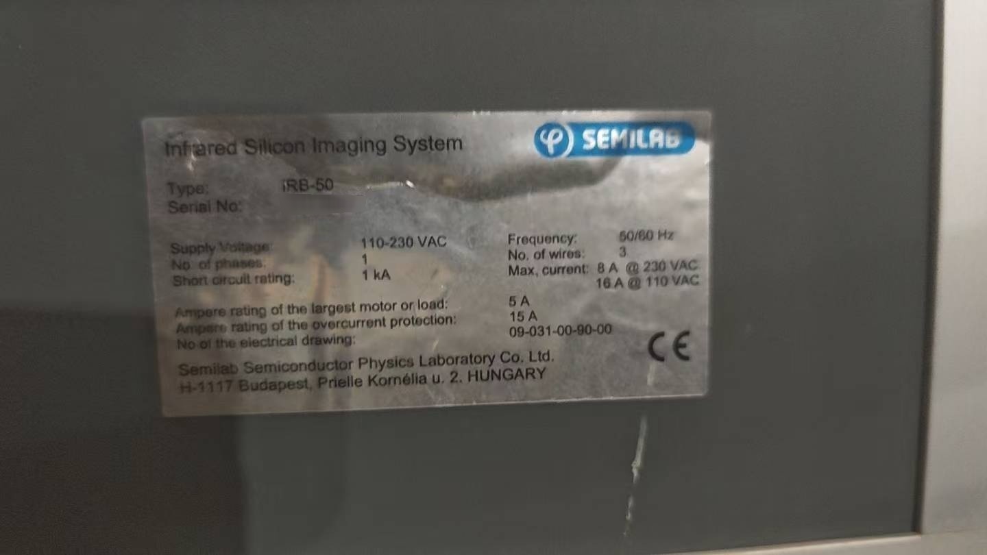 フォト（写真） 使用される SEMILAB IRB-50 販売のために