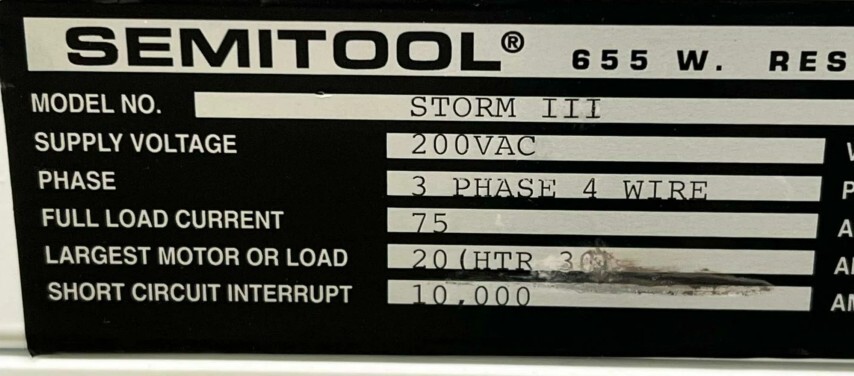 フォト（写真） 使用される SEMITOOL Storm III 販売のために