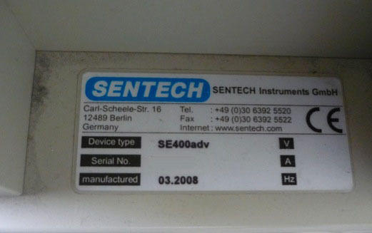 Photo Used SENTECH 400ADV For Sale