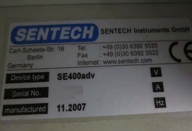 Photo Used SENTECH SE 400ADV For Sale