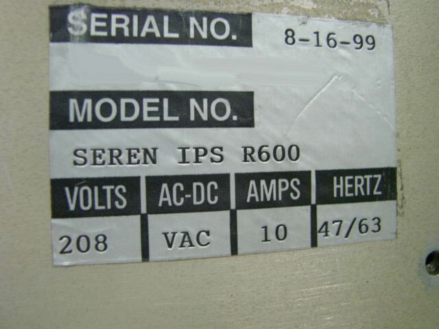Photo Used SEREN R 600 For Sale