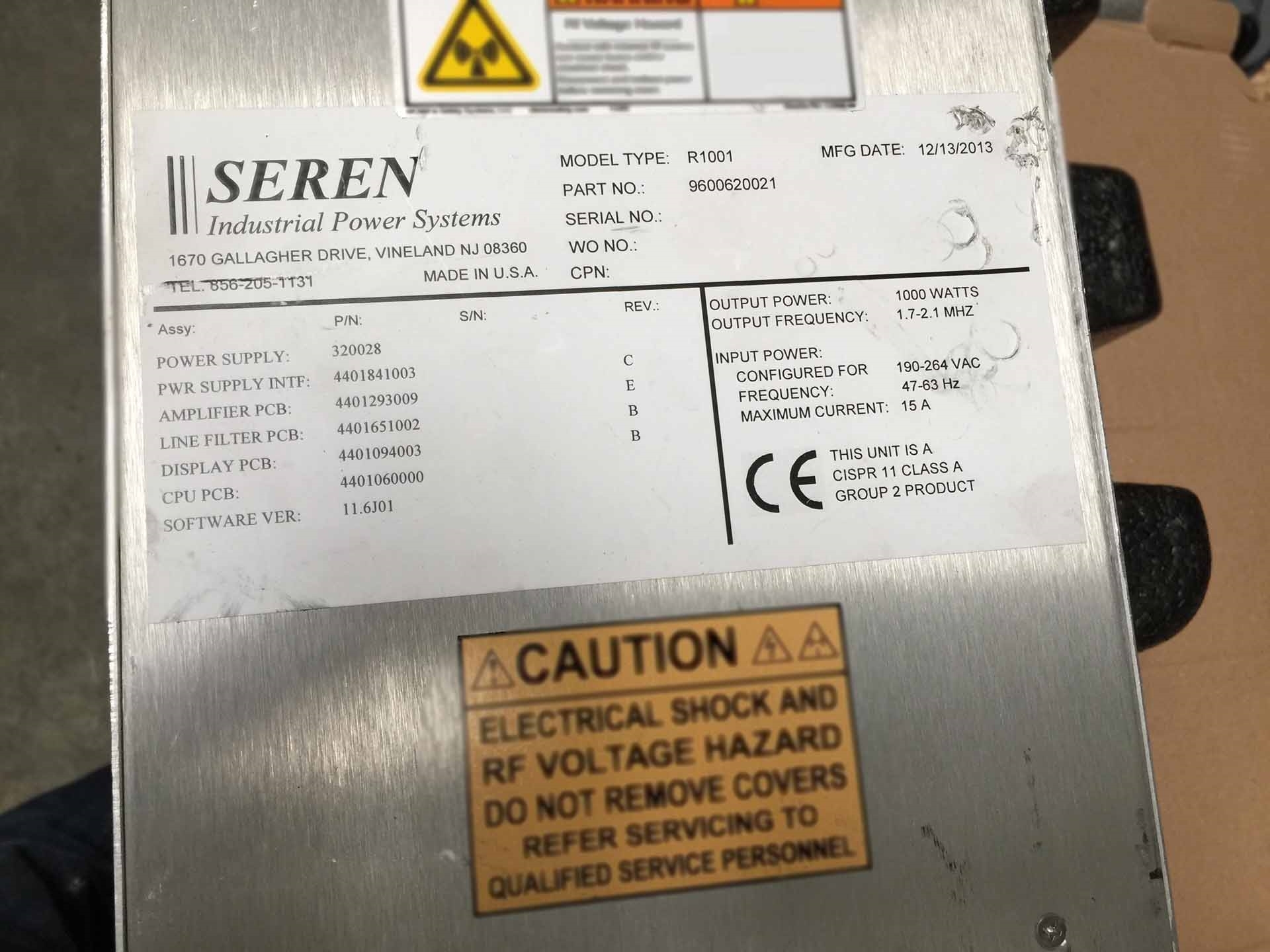 圖為 已使用的 SEREN R1001 待售