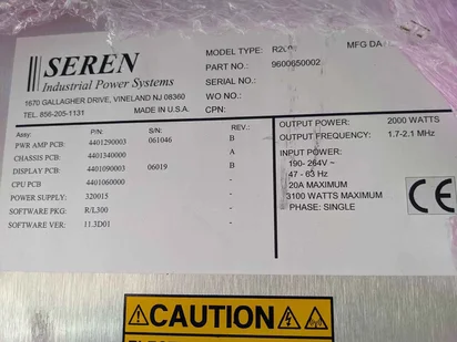SEREN R2001 Electronic Test Equipment used for sale price #293632679 ...