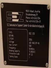 Photo Utilisé SEZ / LAM RESEARCH SP 223 À vendre