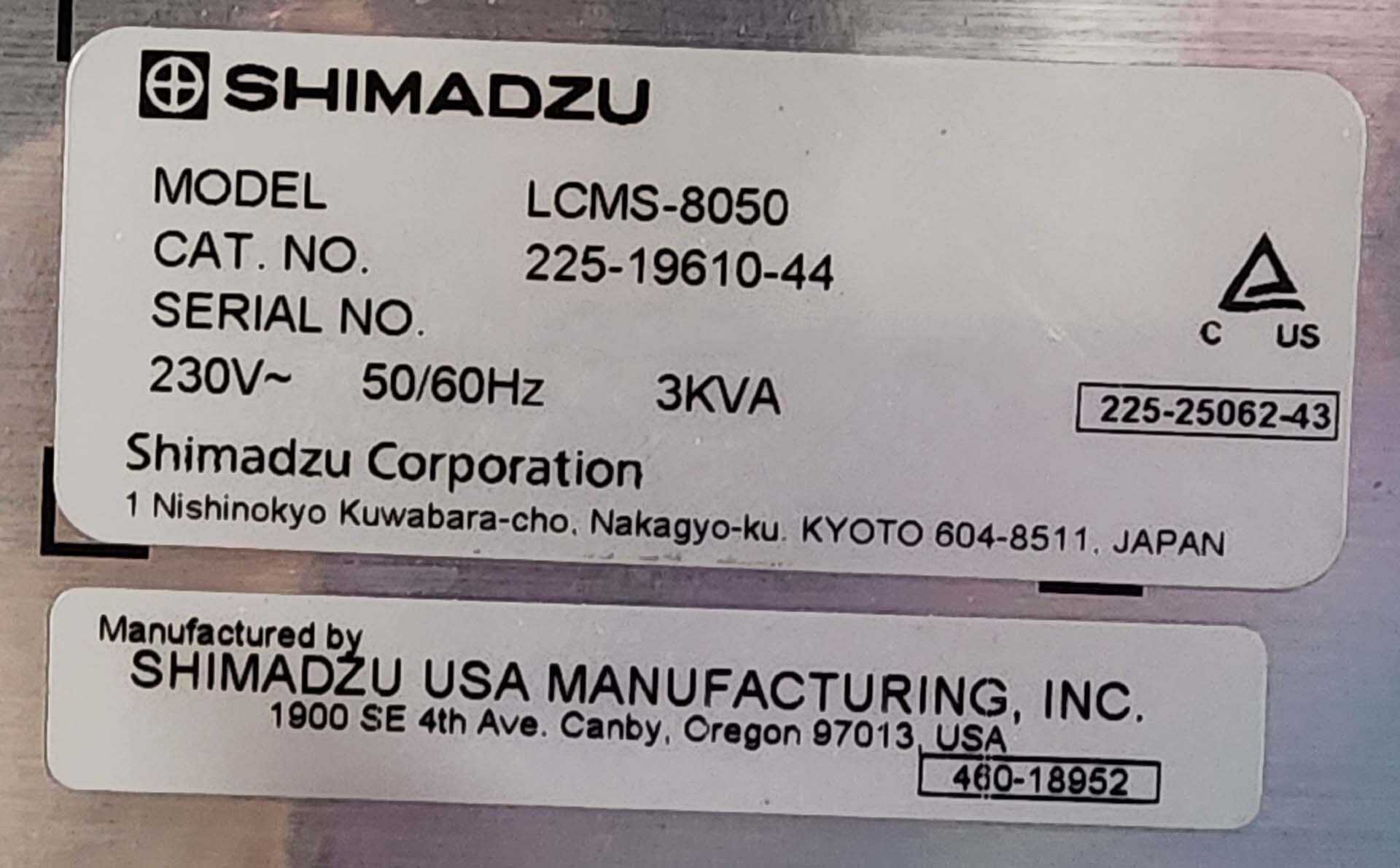 图为 已使用的 SHIMADZU 8050 待售